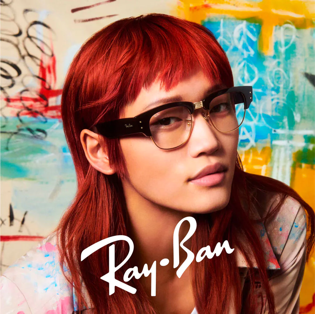 Close-up of Ray-Ban eyewear