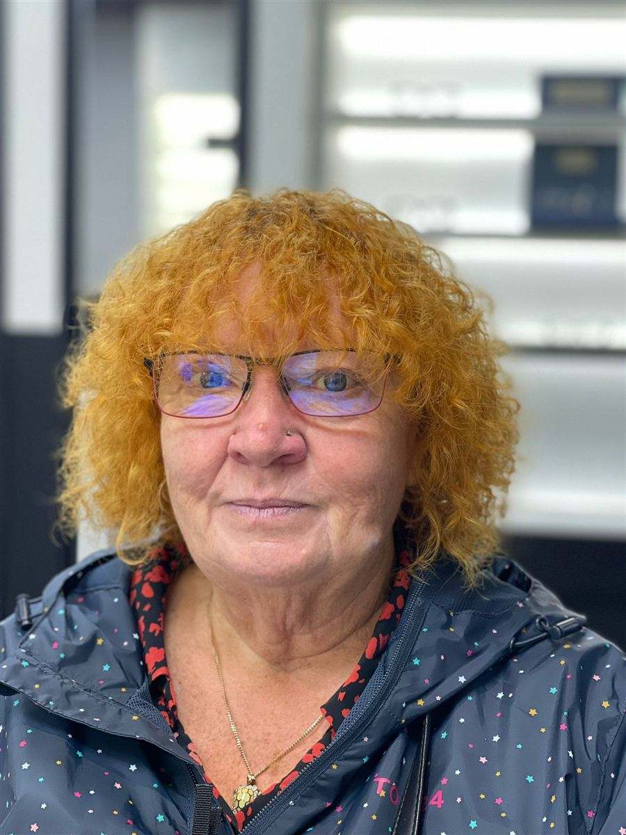 One of our patients in their new glasses, chosen at Abra & Co