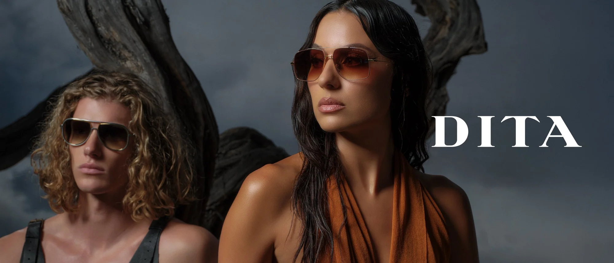 A model in Dita sunglasses