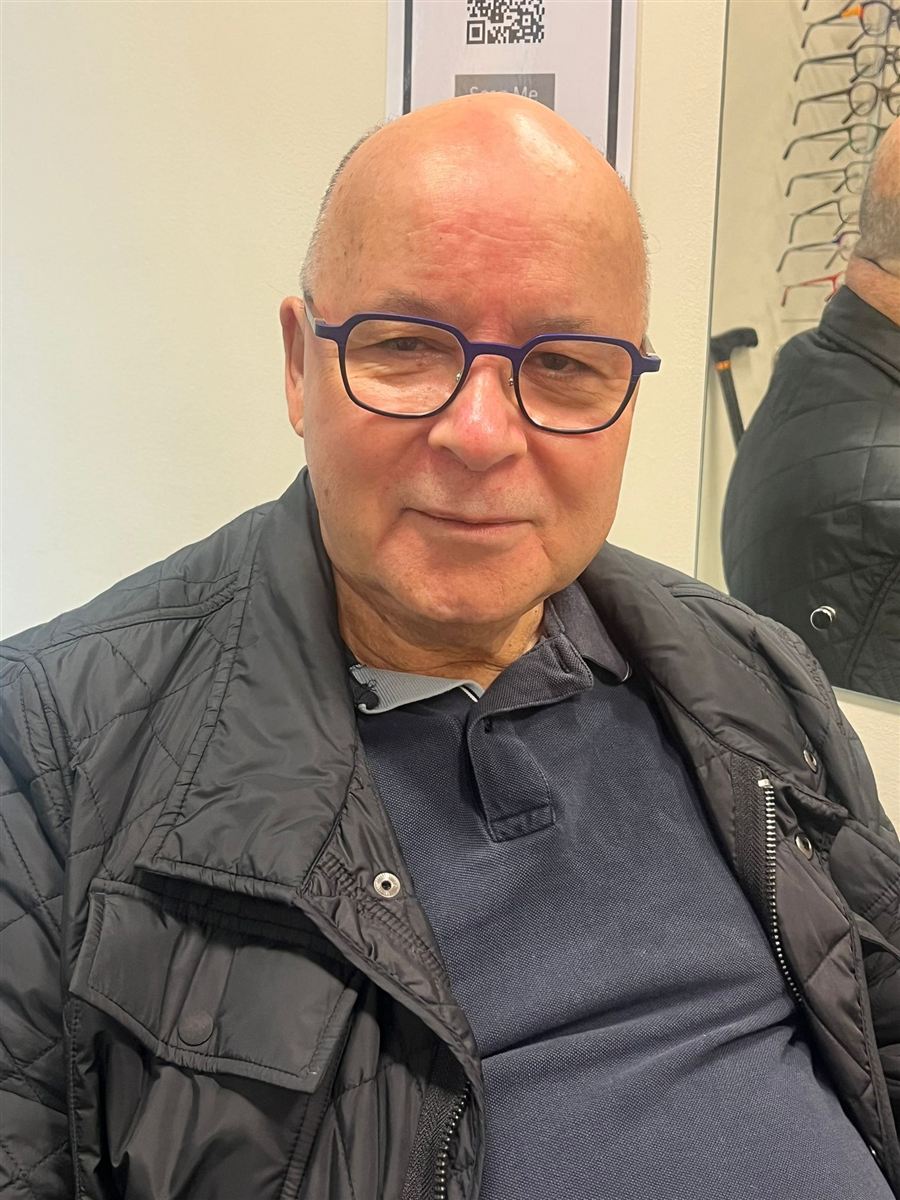 One of our patients in their new glasses